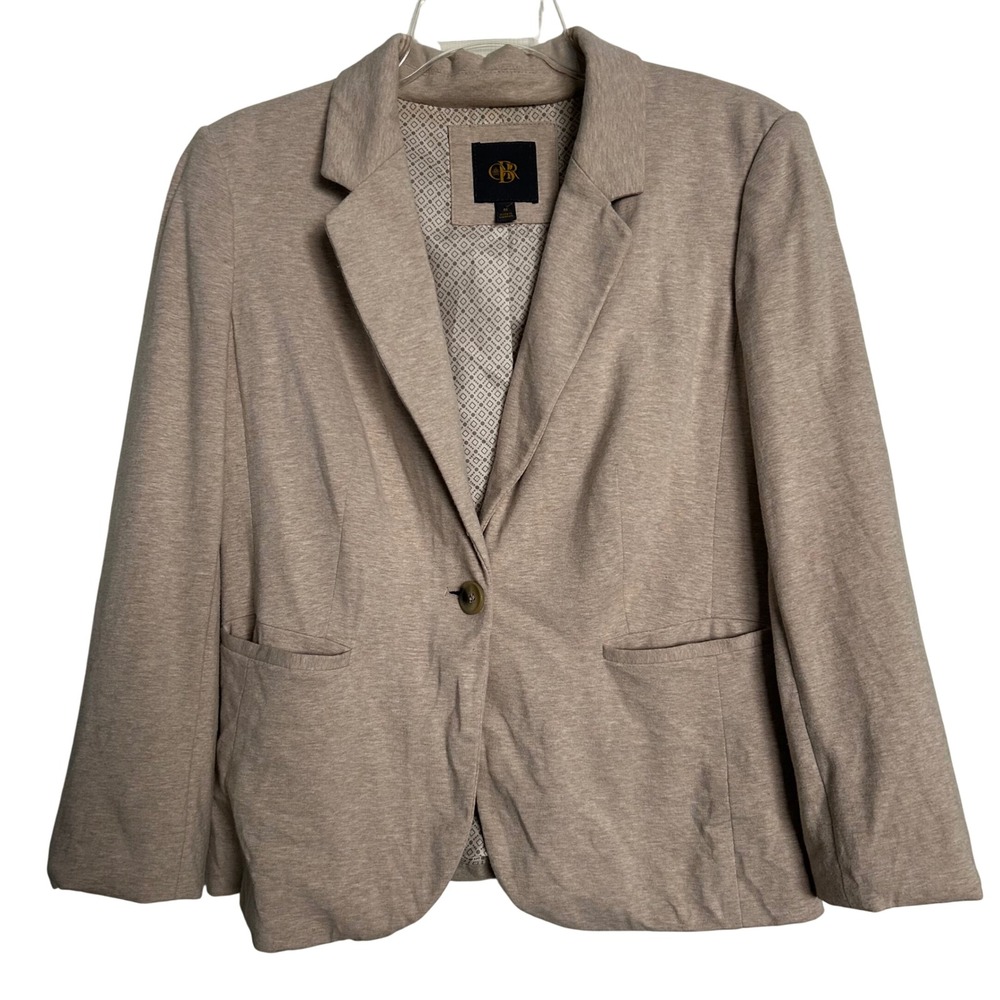 Vintage Outback Red Women's Blazer Medium Beige Knit Monogram‎ Crown